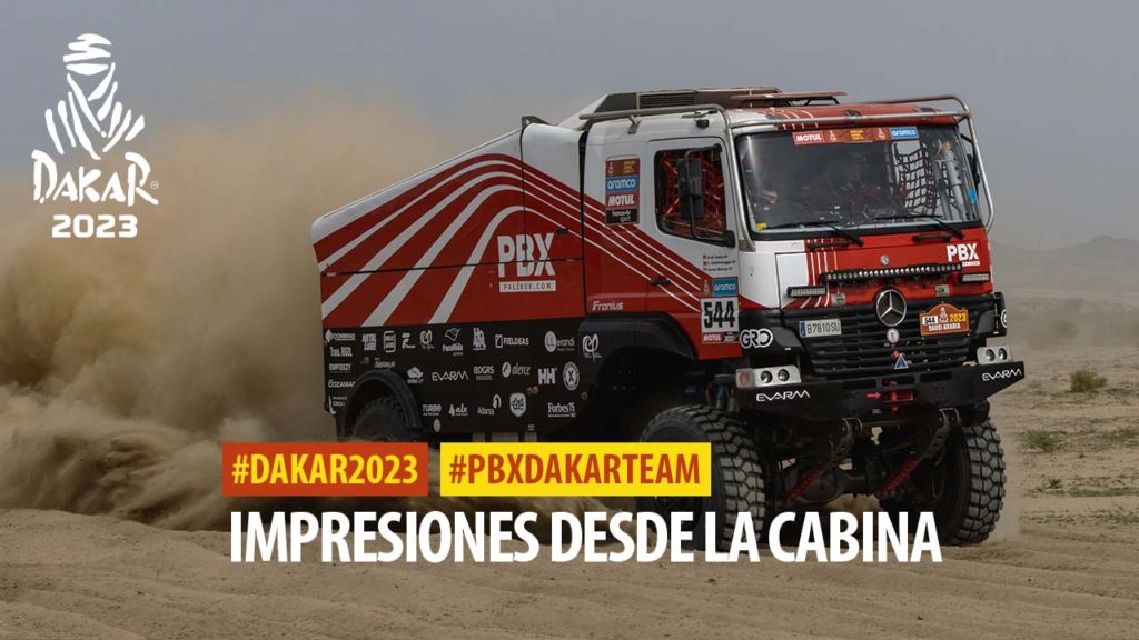 dentro cabina camión dakar - pbx dakar team